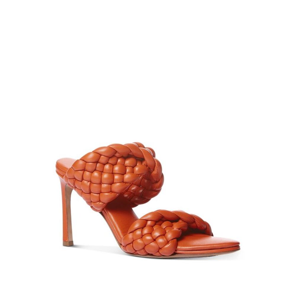 VINCE. Womens Orange Curve Almond Stiletto Slip On Heeled Mules Shoes 38.5